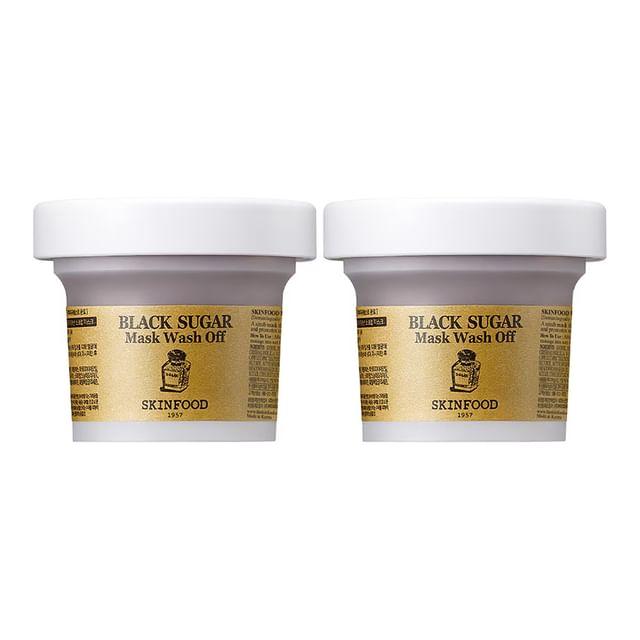 SKINFOOD - Black Sugar Mask Wash Off Bundle Set 2 pcs