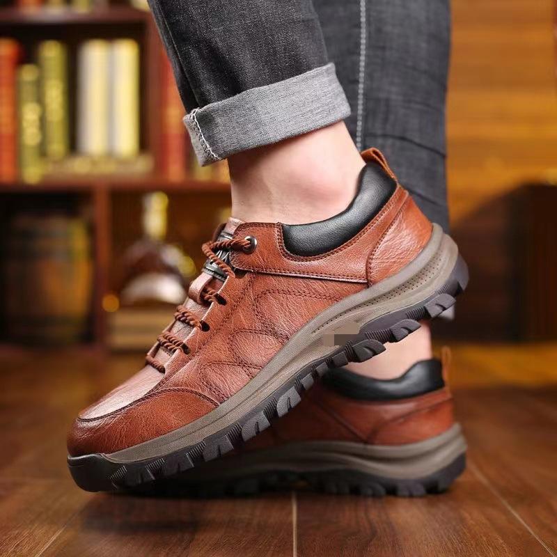 Large-Size New Men's Hiking Shoes – Casual Athletic Sneakers, Fashionable Lace-Up British Style Trendy Footwear for Men