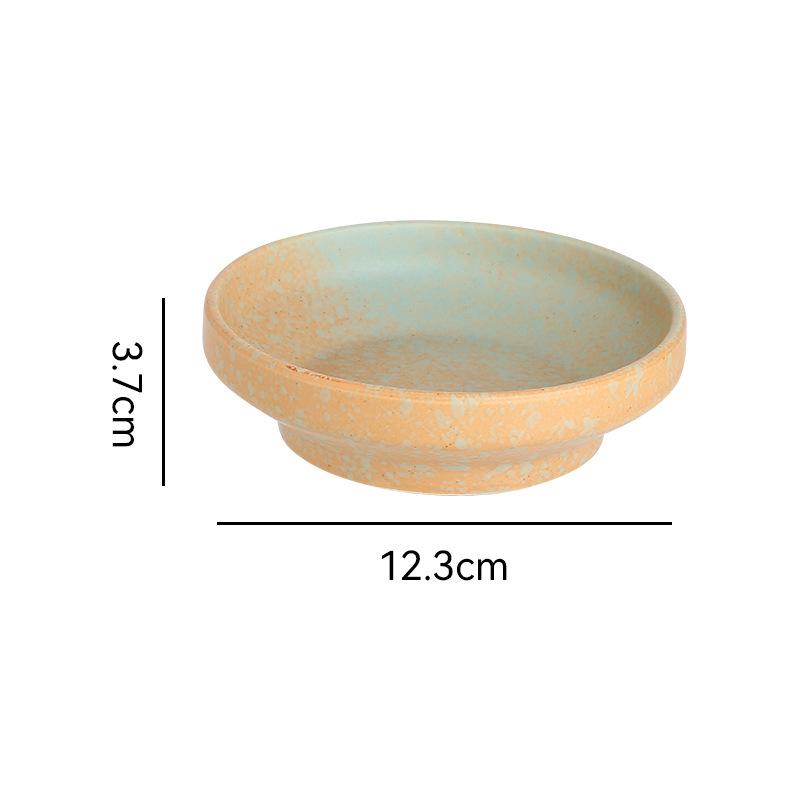 Retro Japanese Ceramic Bowls, Plates, Tableware Sets, Combination, High-Value Restaurant, Household Steak, Plates, Soup Bowls