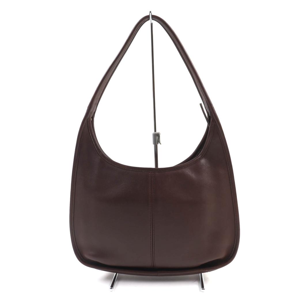 Coach Umhängetasche Ergo Old Globe Halb-Schulter Braun Leder Damen 9033 Gebraucht