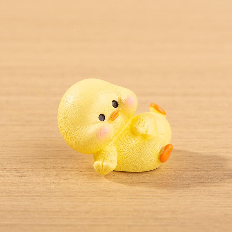 

Cartoon Cute Kitchen Cooking Little Yellow Duck Resin Small Ornaments Micro Landscape Desktop Car Home Decoration