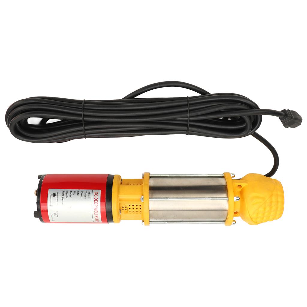 DC-Tiefbrunnenpumpe, 400 W, 18 m Hub, 6 m3/h, großer Durchfluss, Solar-Tauchtiefbrunnenpumpe mit 1 Zoll und 1,5 Zoll