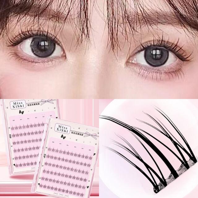 Bonnie Wisp - Натуральные пучки-ресницы без клея Black - 0.8cm