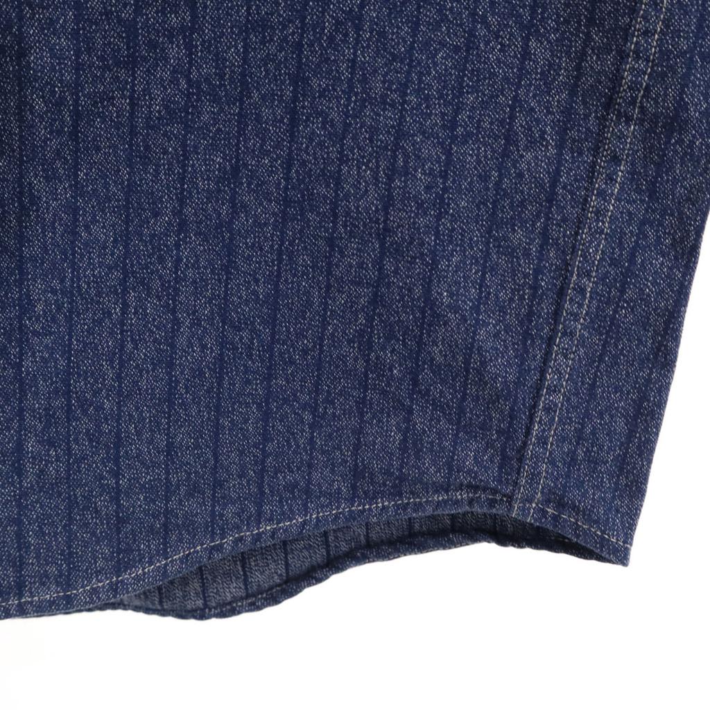 AT-DIRTY made in Japan Striped Pattern Long sleeve Denim shirt M Indigo Men's Used