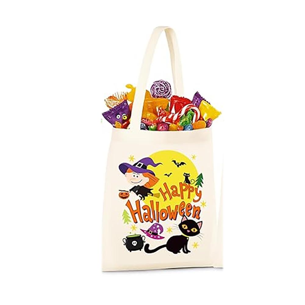 

Хэллоуин Сумки-тоут Trick or Treat Холщовая сумка Тыква Привидение Бу Ведьма Холщовая сумка-тоут для угощения конфетами, покупок, сувениров для вечеринки 1pcs 20x22cm