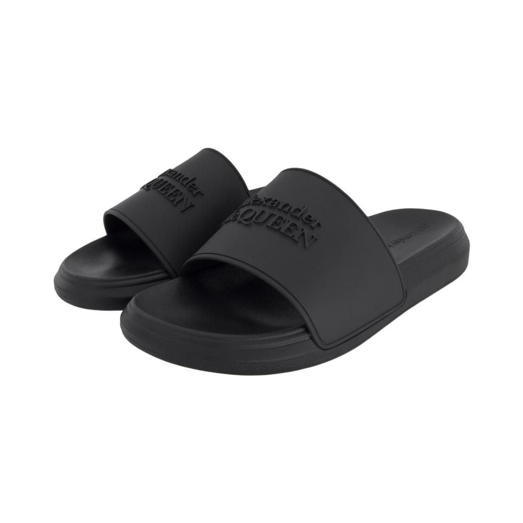 Alexander Mcqueen Schiebe-Hausschuhe Herren Schwarz 663564W4QS01000