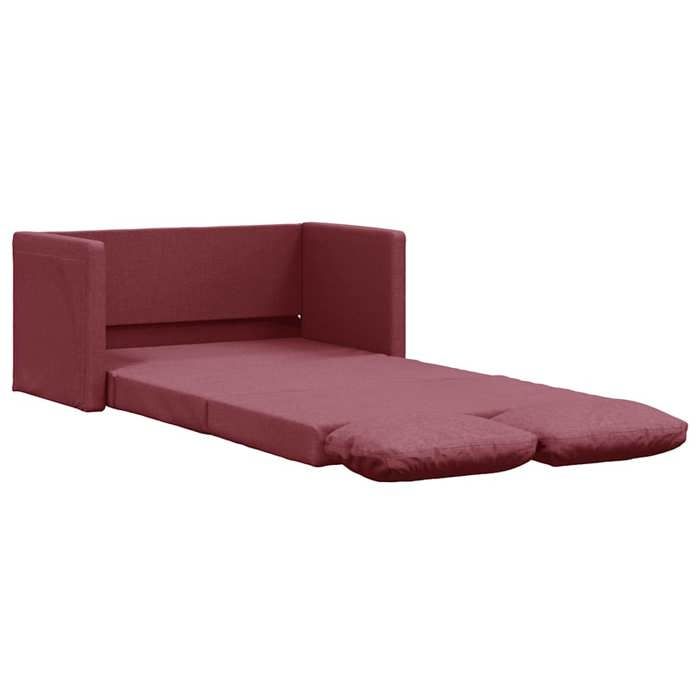 VidaXL Canapé-lit 2 en 1 rouge bordeaux 112x174x55 cm tissu 353967