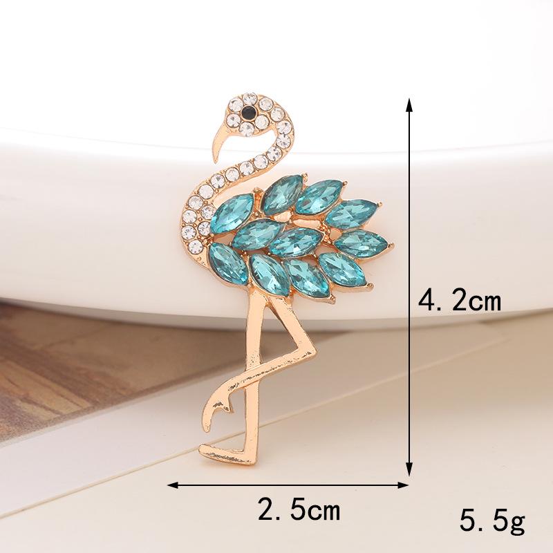 Colorful Peacock and Flamingo Jewelry: Crystal Flowers & Small Bird Shoe Charms