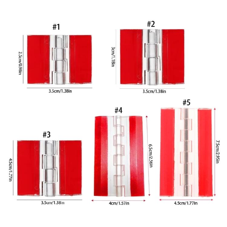 Mini Plastic Hinges Easy Mount Auto Stick Included Strong Clear Hinges Quick Fixing for Home Improvement & Crafts