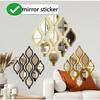 12Pcs Water Droplet Acrylic Mirror Decor Wall Stickers Tear Bead Art Decoration Mirror Stickers Bathroom Mirrors Room Decoration
