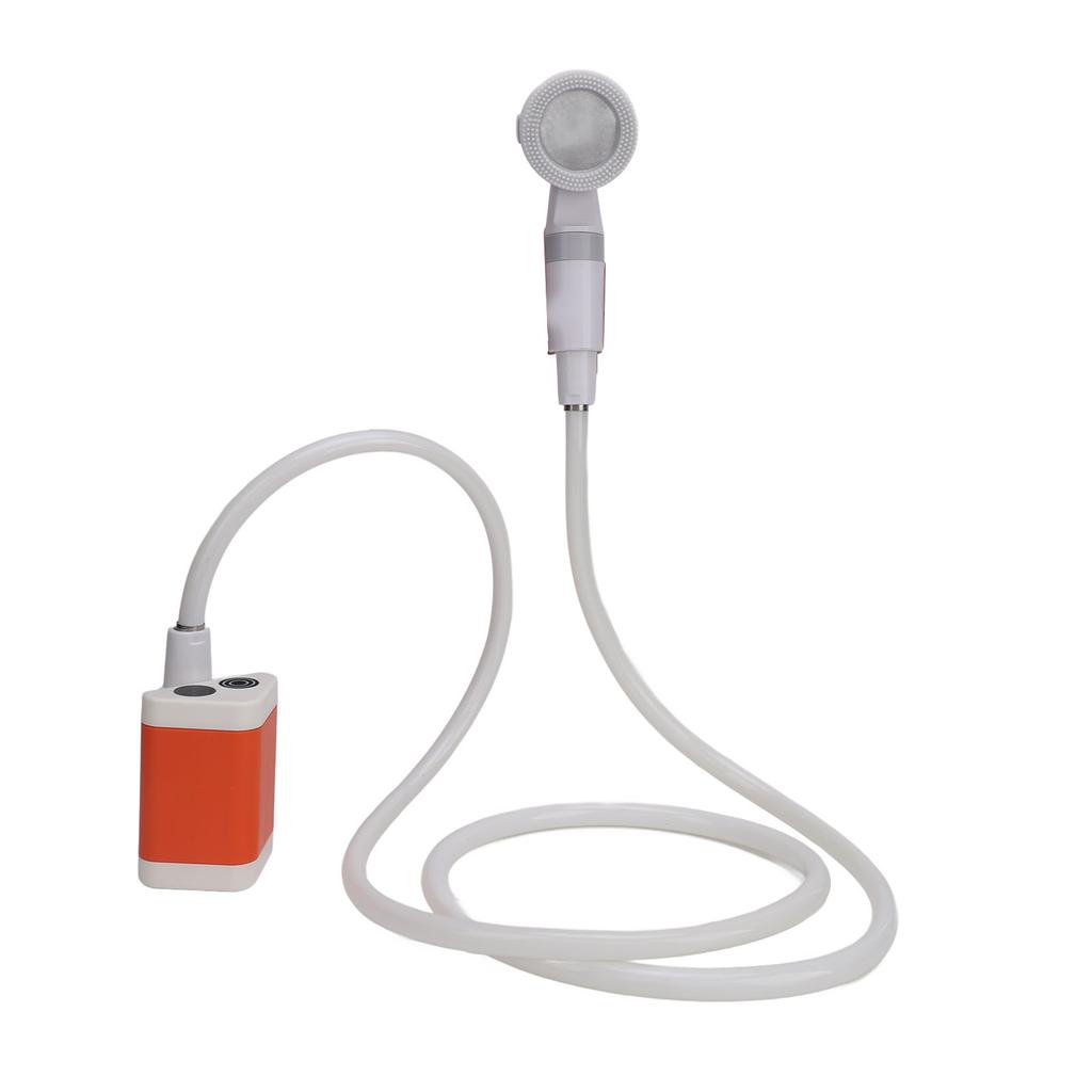 Przenośny prysznic kempingowy Silikonowa główka masująca Prysznic elektryczny zewnętrzny Zestaw prysznicowy ręczny na kemping, wędrówki