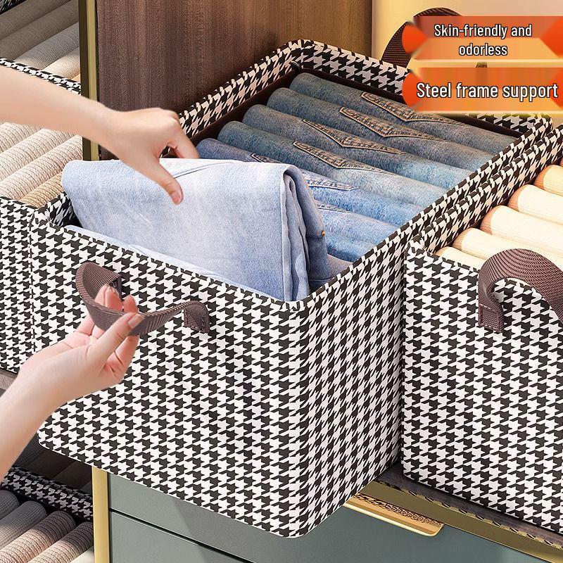 Foldable Extra Large Waterproof Storage Bin with Steel Frame