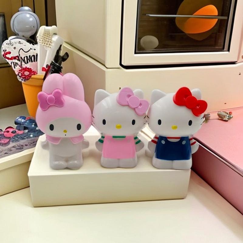 Sanrio Hello Kitty My Melody Pen Holder Cartoon Stationery Makeup Brush Organizer Desktop Decoration Christmas Ornament Gifts