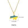 Stainless Steel Ukraine Map Pendant Necklace Ukraine Outline Jewelry Gift