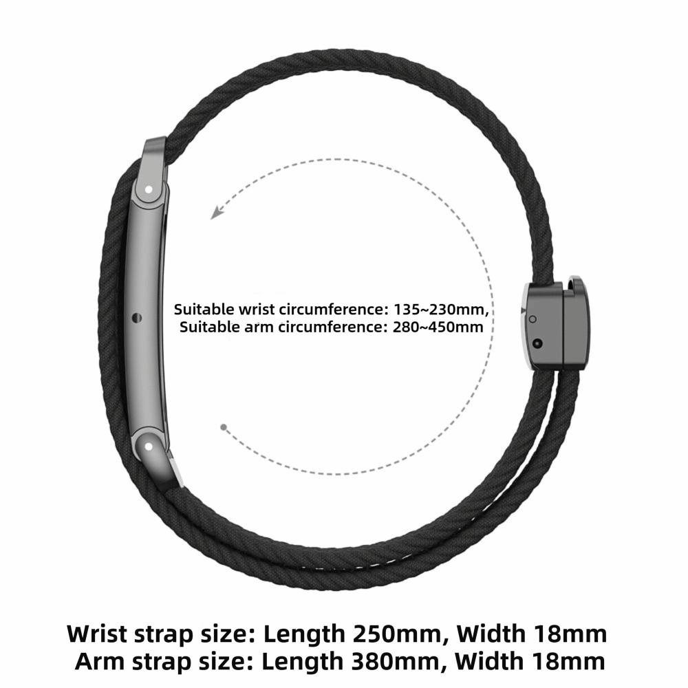 Geflochtenes Nylon Sportarmband Elastisches Bizepsband Fitness-Tracker-Armband für Google Fitbit Air für Damen Herren