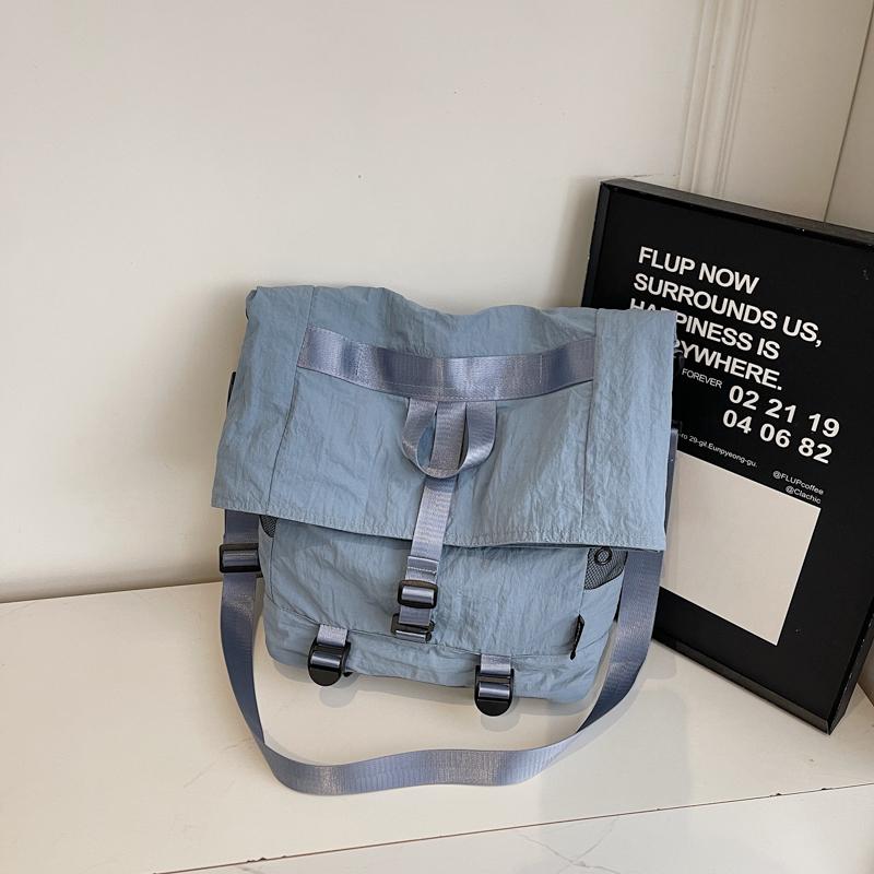 Nylon Bag Women's Large Capacity Multi-Use Shoulder Bag Student Crossbody Bag Solid Color Backpack