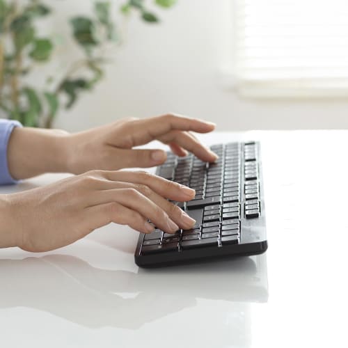 Sanwa Supply Wireless Quiet Keyboard (2.4GHz wireless numeric keypad included) SKB-WL37BK