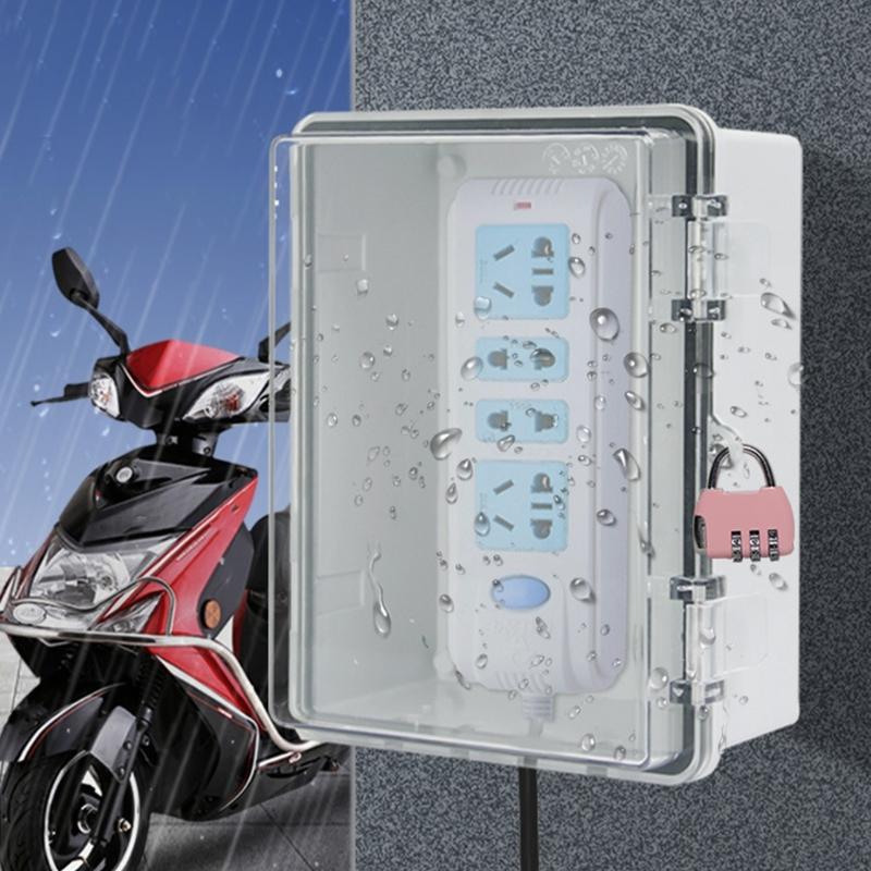 Outdoor Waterproofed Electrical Box with Lock for Child Safety and Weather Protecting in Garden Patios