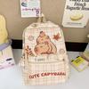 Thickened Capybara Backpack Nylon Children School Bag Cartoon Animal Daypack  Unisex