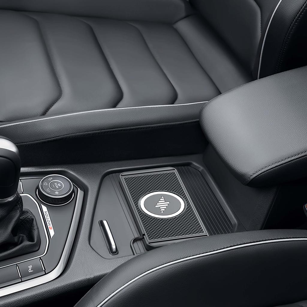 Soft Rubber Wireless Car Charger Charging Pad 15w Anti Slip Pad Holder Quick Charger Car Wireless Mobile Phone Charger Car Stor