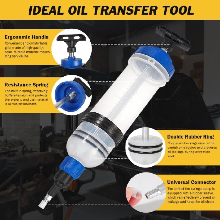 Ergonomic Hand Pump Fluid Extractor 1500ml Large Capacity for DIY Car Maintenance and Garage Use Oil Extraction Pump