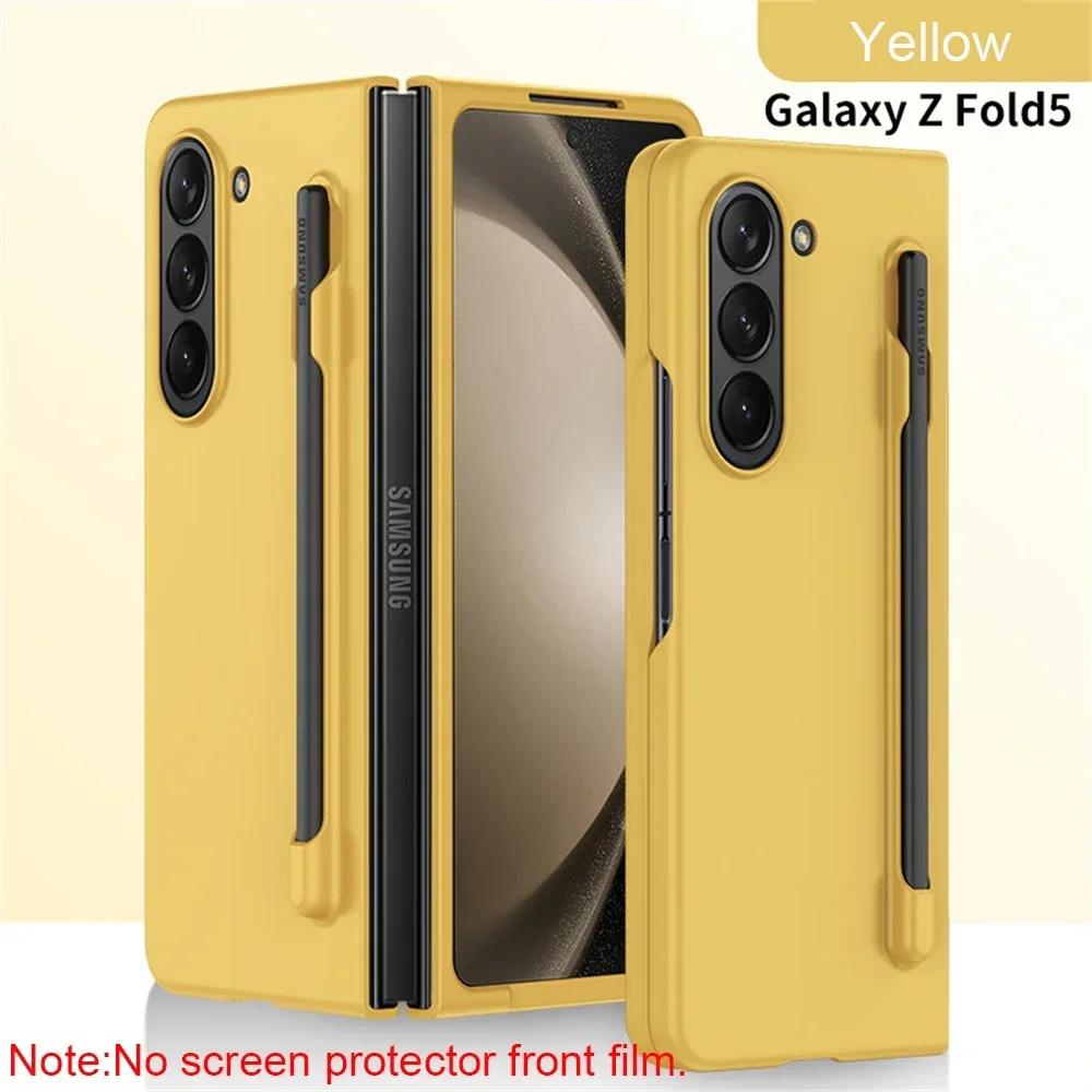 Ultra Thin Phone Case for Samsung Galaxy Z Fold 7 6 5 4 3 with Stylus Pen Slot Stand Plastic Fold Shockproof Protect Hard Cover