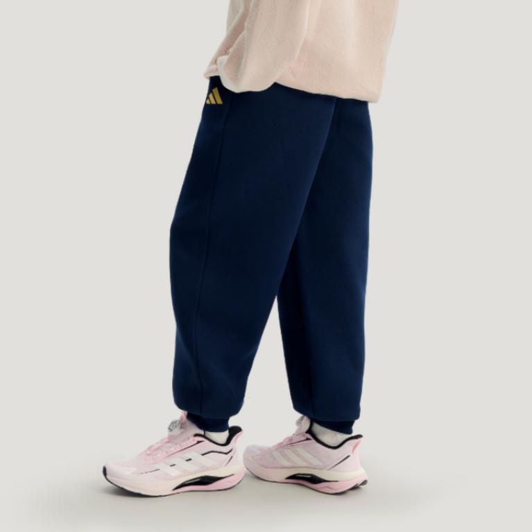 adidas Knitted Sports Pants Casual Simple Dark Blue Long Pants Men Bottoms KV6977