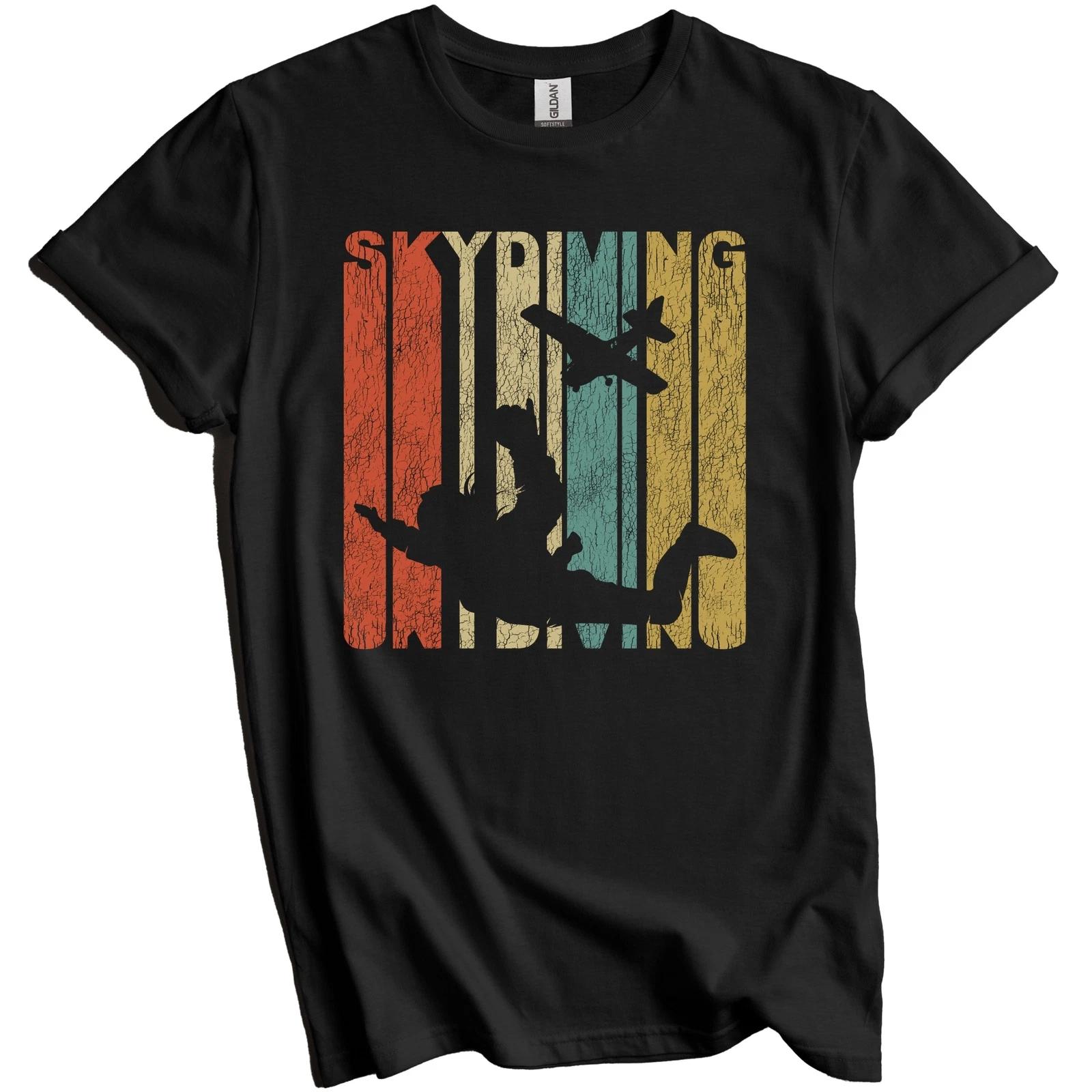 Retro Skydiving Distressed Vintage Style Skydiver T-Shirt 3XL
