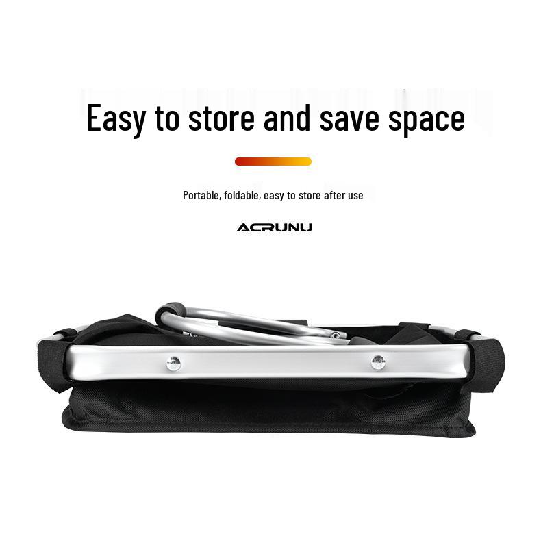 ACRUNU Waterproof Front Basket for Mountain Bike & Electric Scooter - Commuting Foldable Aluminum Alloy Handheld Basket