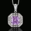 Jewelry High Carbon Diamond Ice Flower Cut Purple Diamond Princess Square Set Decorative Main Stone 10 * 10