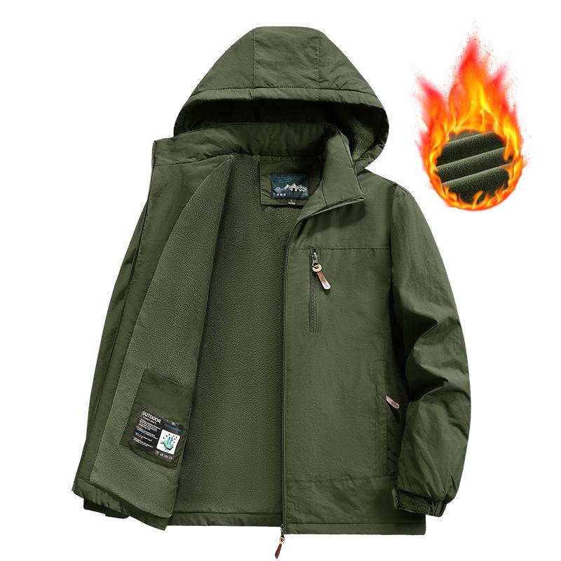 Wasserdichte Winddichte Dick Gefütterte Outdoorjacke für Herren