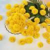50 Divisions Realistic Fabric Tagetes Inflorescences 6cm Flower Executives Flexible Substrates For Party Deck Blossomy Arrangements