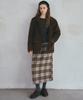 Aueonoseuteljia Wool Pencil Check Skirt_Beige(O25-Sk16)