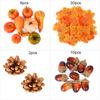 50Pcs/set Artificial Pumpkin Maple Leaves Pine Cone Halloween Thanksgiving Fall Table Home Decoration Photo Props Ornaments