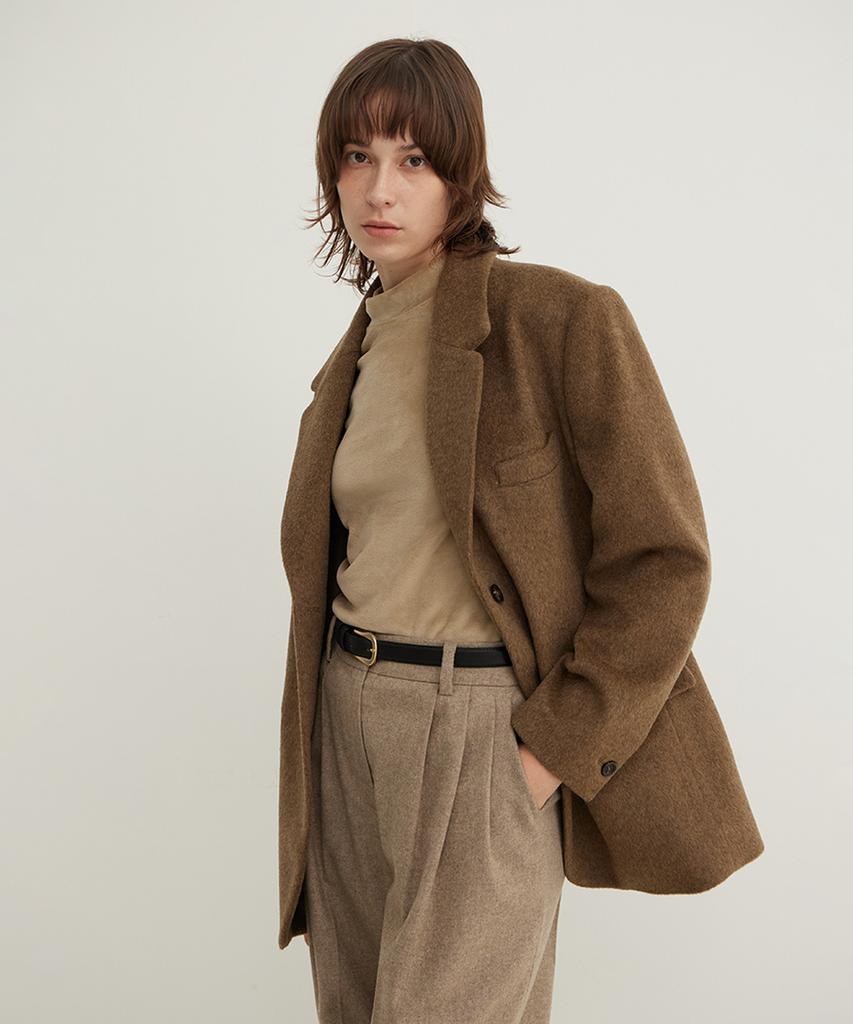 Step Around Essential Wool Blazer_Brown