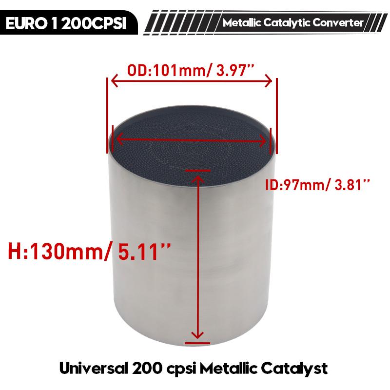 114X100mm 200CPSI High Quality Flow Catalytic Converter Filter Packets Universal Metallic Honycomb Catalytic Converter Metallic Catalyst