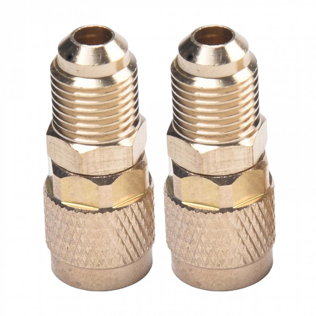 2x R32/R22/R410a Schnellkupplungsadapter 5/16-SAE F auf 1/4-SAE Klimaanlagen