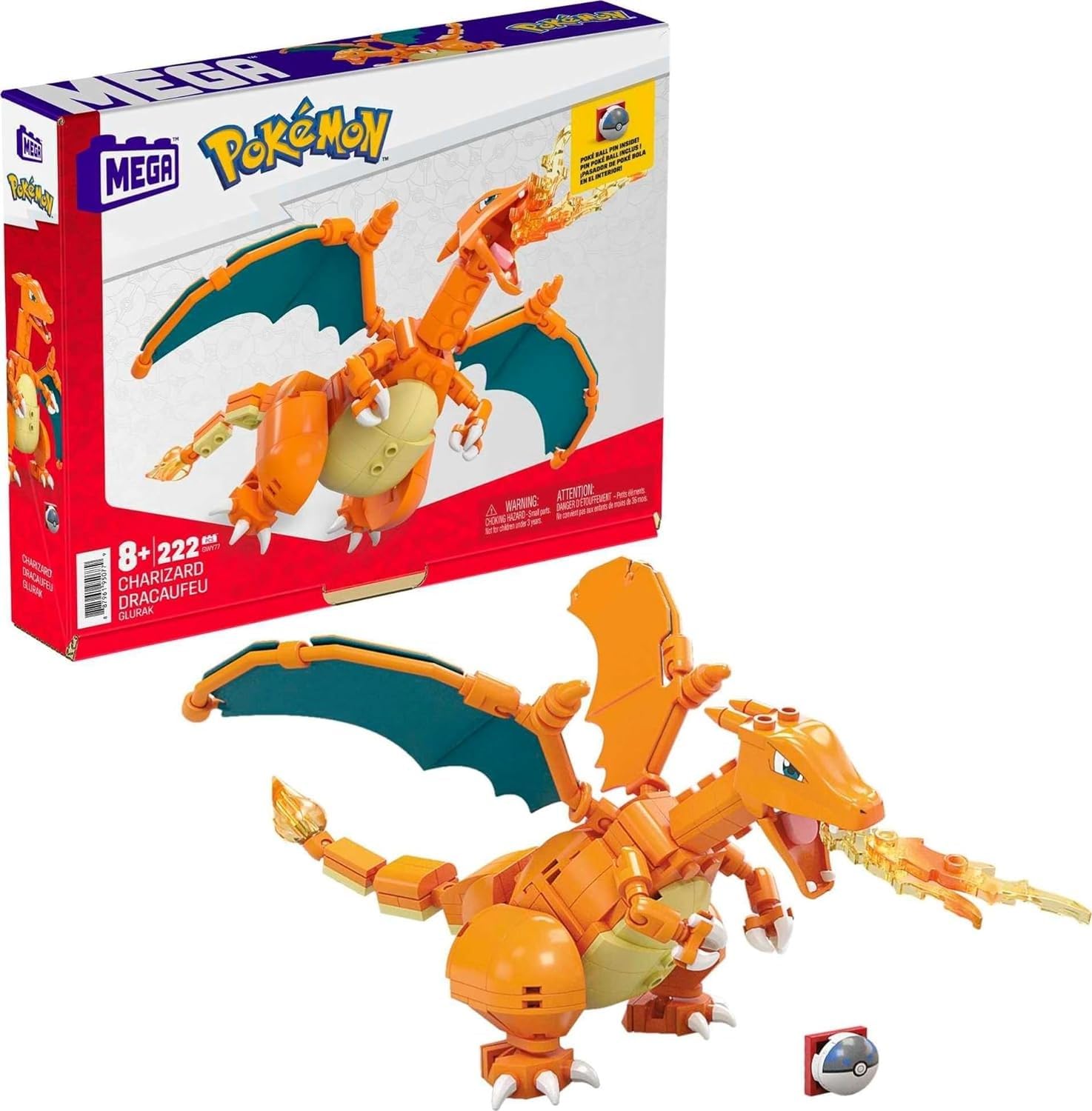 

MEGA CONSTRUX Pokemon Charizard [222 Pieces] [Ages 8 and Up] GWY77