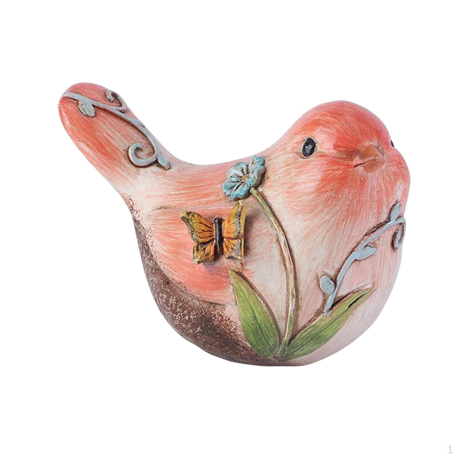 

Bird Animals Miniature Figurines, Collection Decorative Resin Statue Ornament For Desktop рожевий