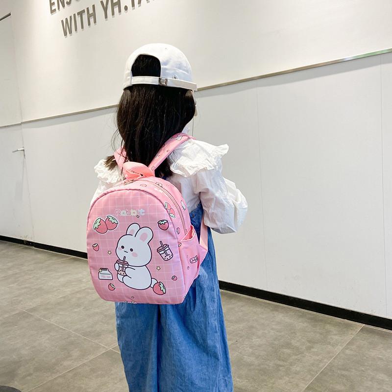 Cute Rabbit Pattern Oxford Cloth Backpack For Children Ideal For School And Playtime