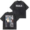 Rosala LUX TRACKLIST TEE Album Tour  Vintage Washed Tshirt Men Women Short Sleeve Cotton Aesthetic Tshirts Casual Tshirts