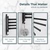 Aluminum Swivel Towel Rack Thicken Design Swing Arm Towel Rack  Bathroom Kitchen Laundry Room