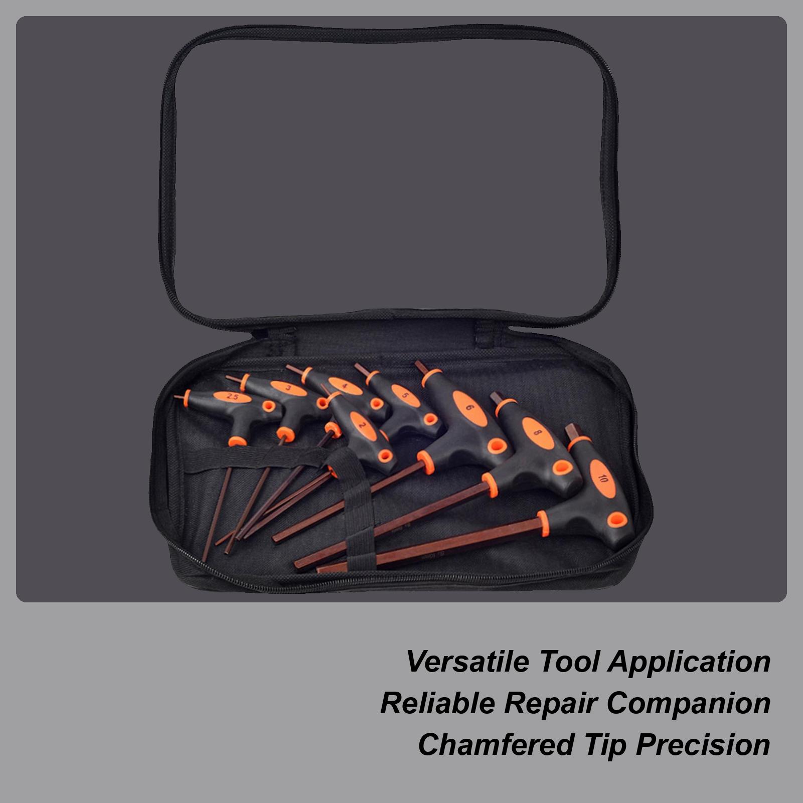 

8pcs T-shaped Hexagonal Wrench Set Double-ended T Handle Allen Wrench Hexagonal Key Repair Set For Home Repair CN