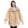 2025 new padded clothes Korean version thickened women's loose padded jacket with a sense of design large lapel padded jacket is versatile Korean