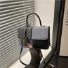 Fashion Splicing Texture Small Square Bag for Women Trendy Shoulder Crossbody Handbag KTB