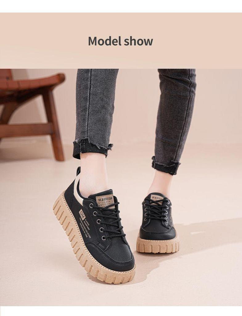 Spring 2025 Women's Trendy Dad Shoes: Versatile, Thick-Soled, Height-Increasing Casual Sneakers