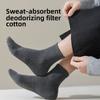 5 Pairs of Men's Autumn Cotton Sweat Absorbing Breathable Deodorizing Tube Socks