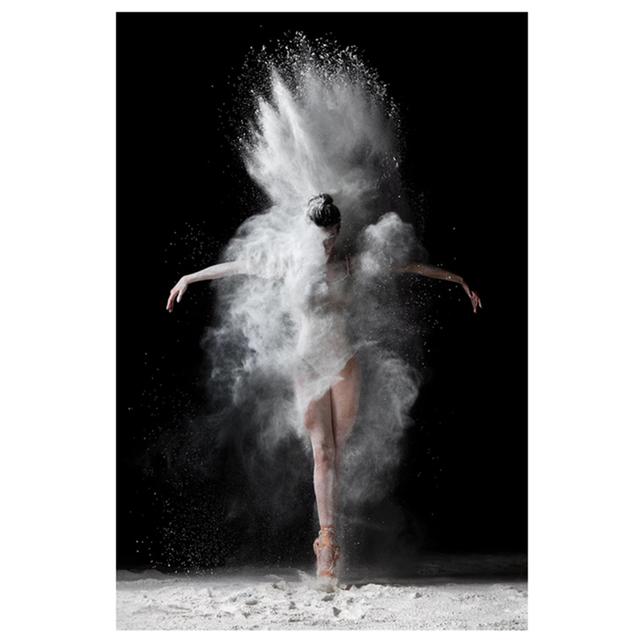 Black and White Ballet Dancer Canvas Painting Elegant Ballerina Pose Print Poster Wall Art Picture Dance Room Home Decor Cuadros