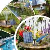 1,8W geteilte Solar-Wasserspringbrunnen, leistungsstarke Wasserpumpe, mit 6 Düsen und Filter, DIY-Wasserspiele, DIY-Vogelbad Gartenteich