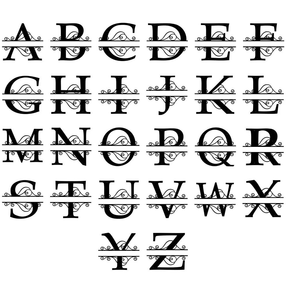 Custom Metal Name Wall Art Split Letter Monogram Family Last Name Sign Ideal Wedding Gift Door Decor Exclusive Metalwork Piece